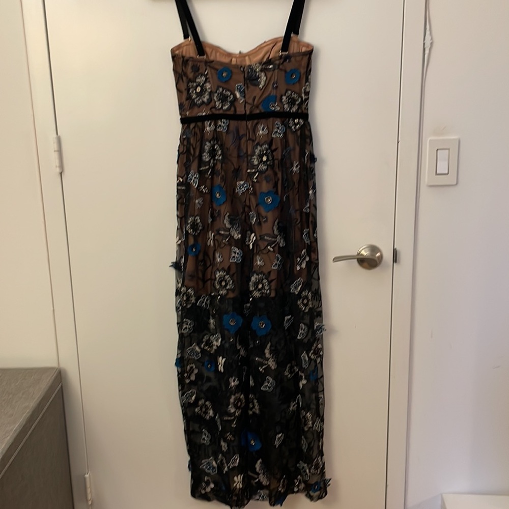 For Love And Lemons Black and Blue Floral Maxi Dress - Picture 11 of 13